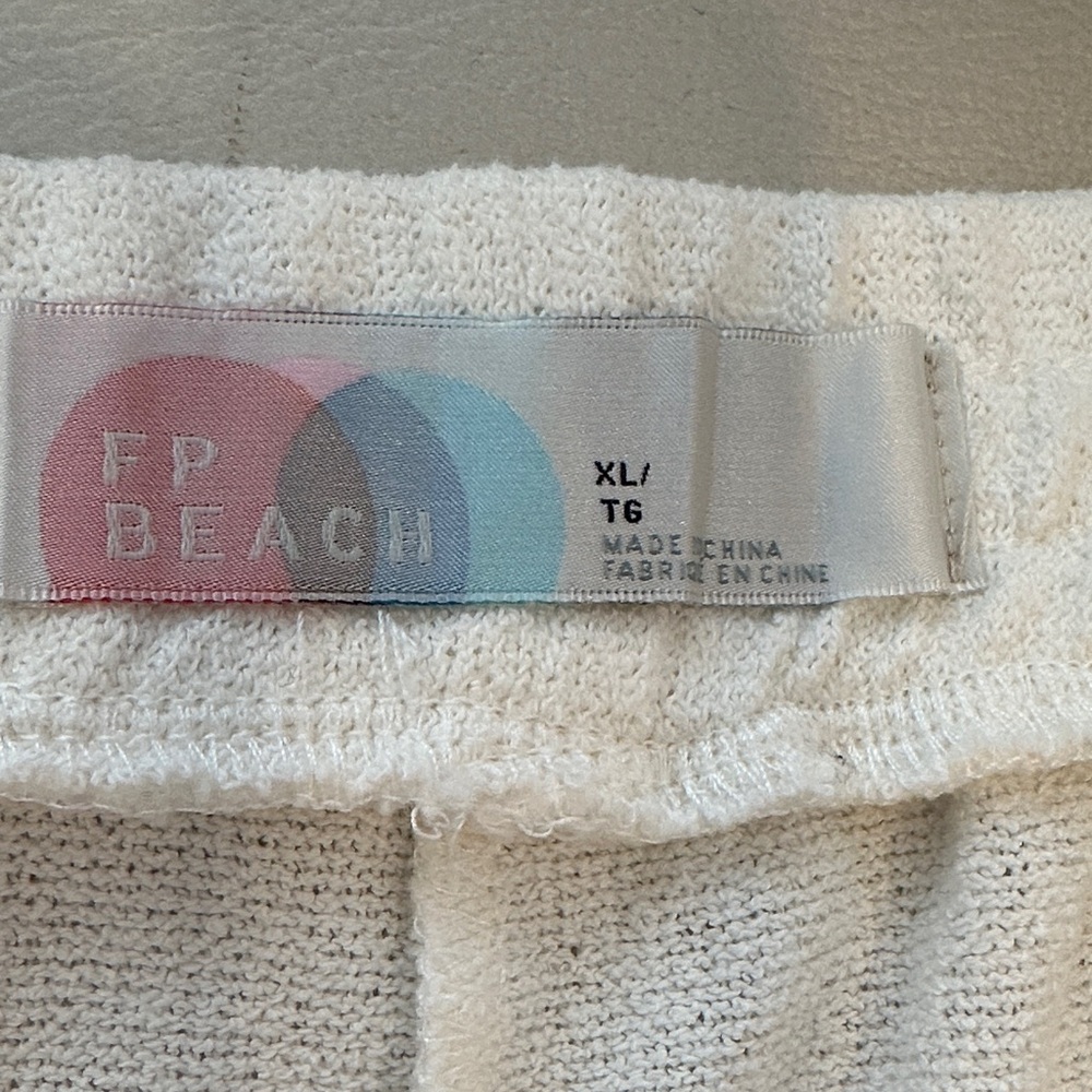 Free People White Terry Cloth Lounge Shorts - Picture 3 of 5